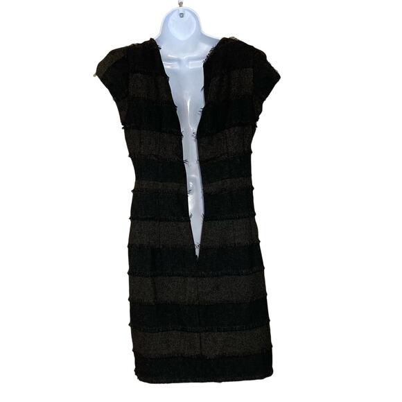 Nanette Lepore Catch Me Feelin Lucky Fringe Tweed Short Sleeve Sheath Dress 10 - Picture 5 of 16